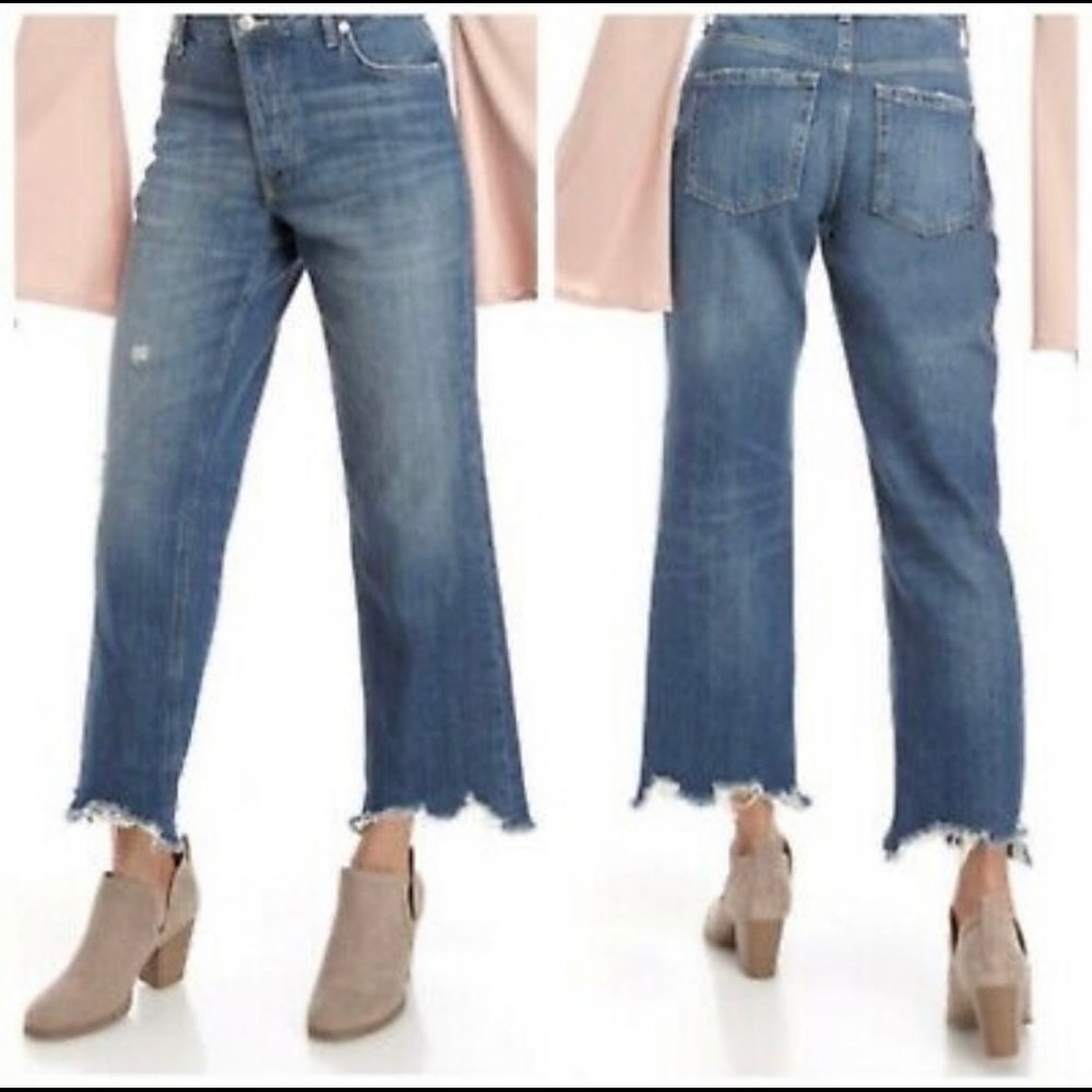 FREE PEOPLE MAGGIE MID RISE STRAIGHT-LEG JEANS